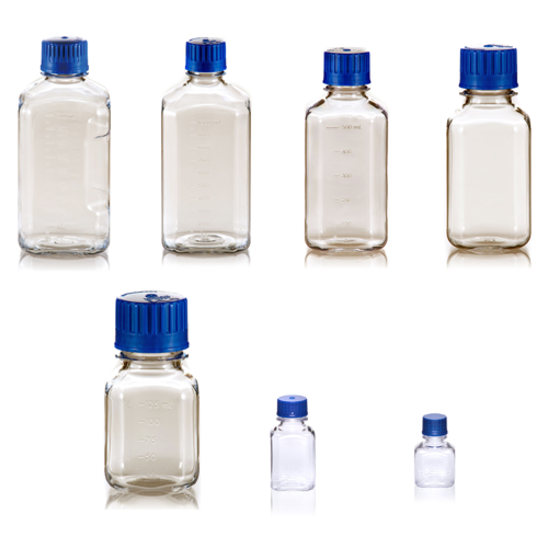 Autoclavable Polycarbonate Square Media Bottles, BPC Series